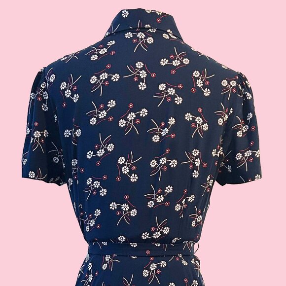 Chaps Blue Floral Shirtdress - Picture 3 of 4